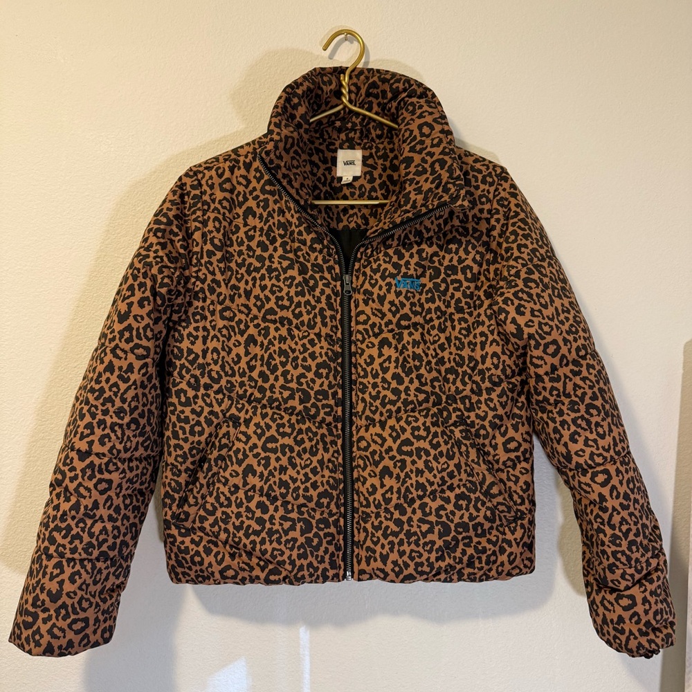 Vans Foundry V Puffer MTE Jacket In Leopard Small - Picture 2 of 8